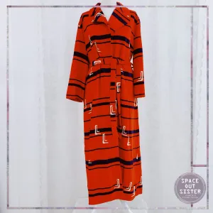 1970s Cawo Red & Navy Robe