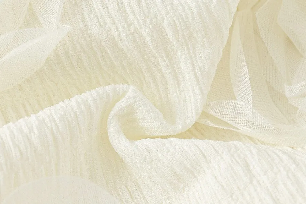3D Rose Ruffle Sleeveless Dress