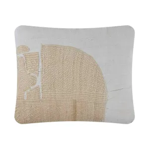 African Embroidery <br />Pillow Ivory I
