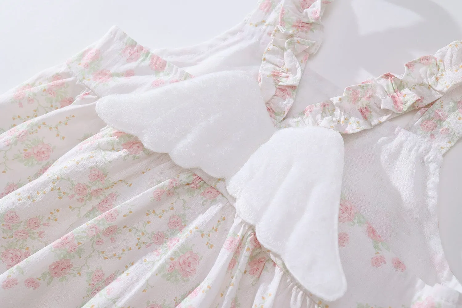 Angel Wing Floral Suspender Dress