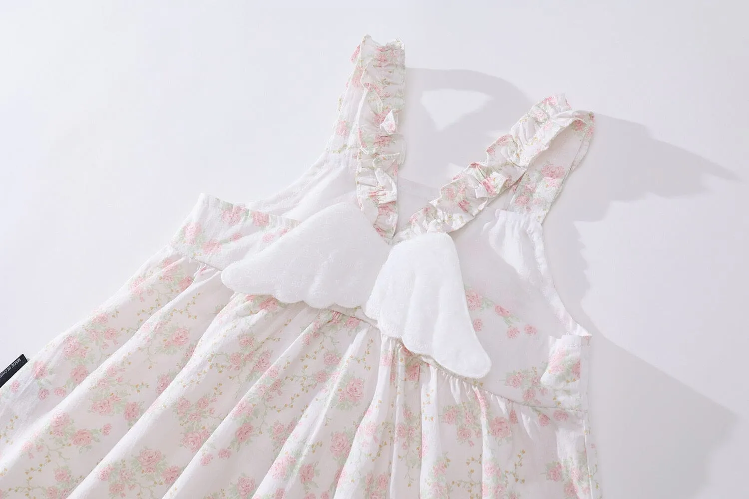 Angel Wing Floral Suspender Dress