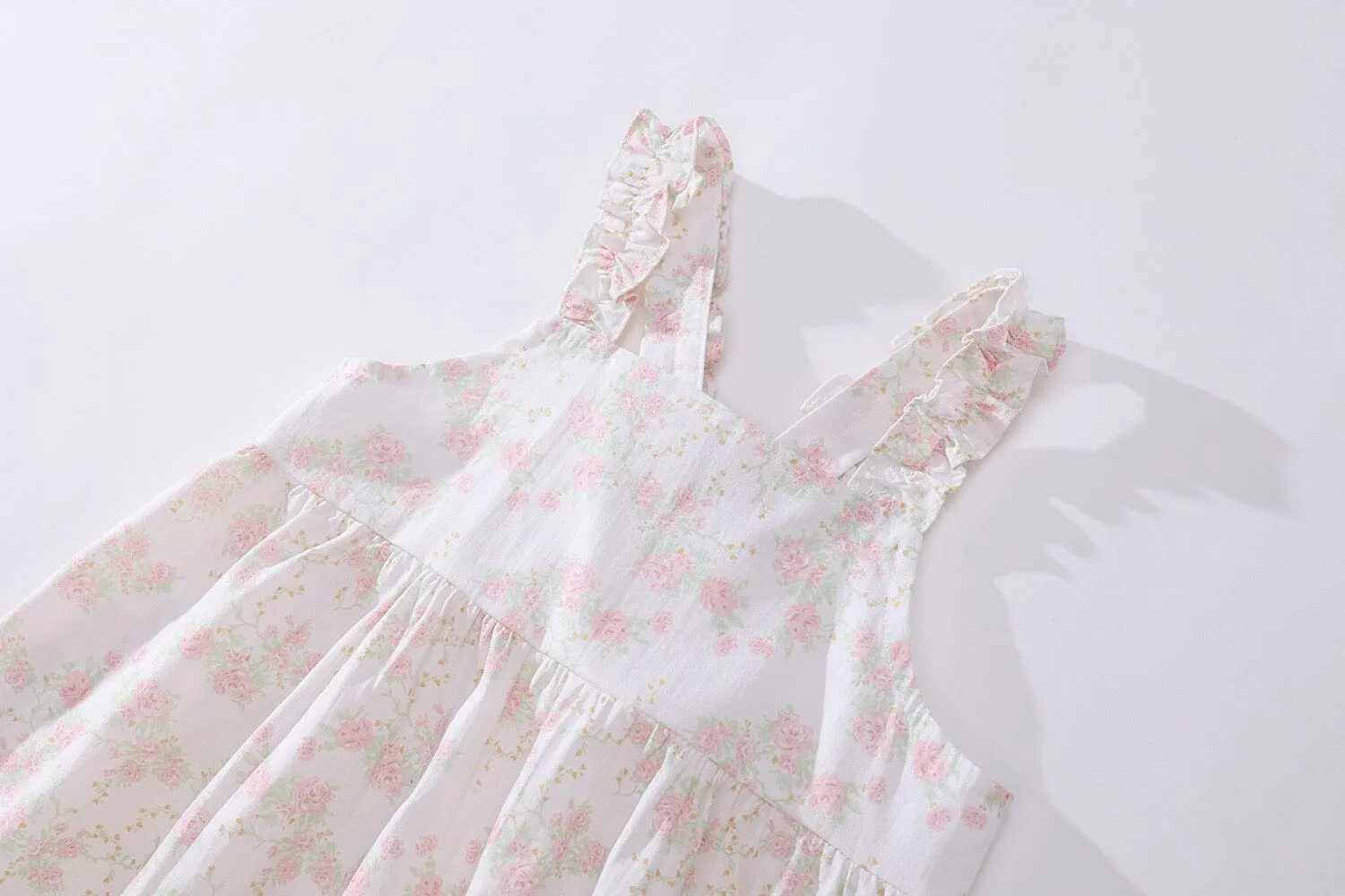 Angel Wing Floral Suspender Dress