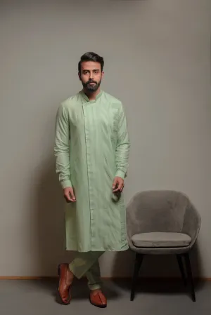 Aqua Asymmetric Kurta Set