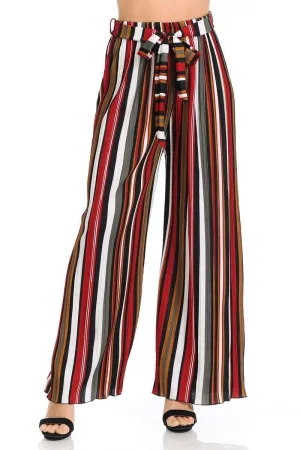Auliné Collection Womens Accordion Pleated High Waisted Wide Leg Palazzo Pants