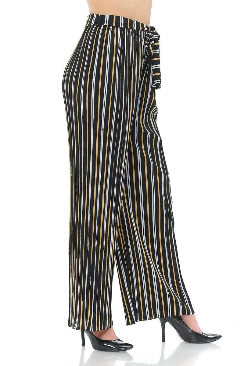 Auliné Collection Womens Accordion Pleated High Waisted Wide Leg Palazzo Pants