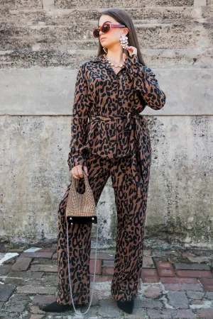 Bette Lounge Silk Set Leopard