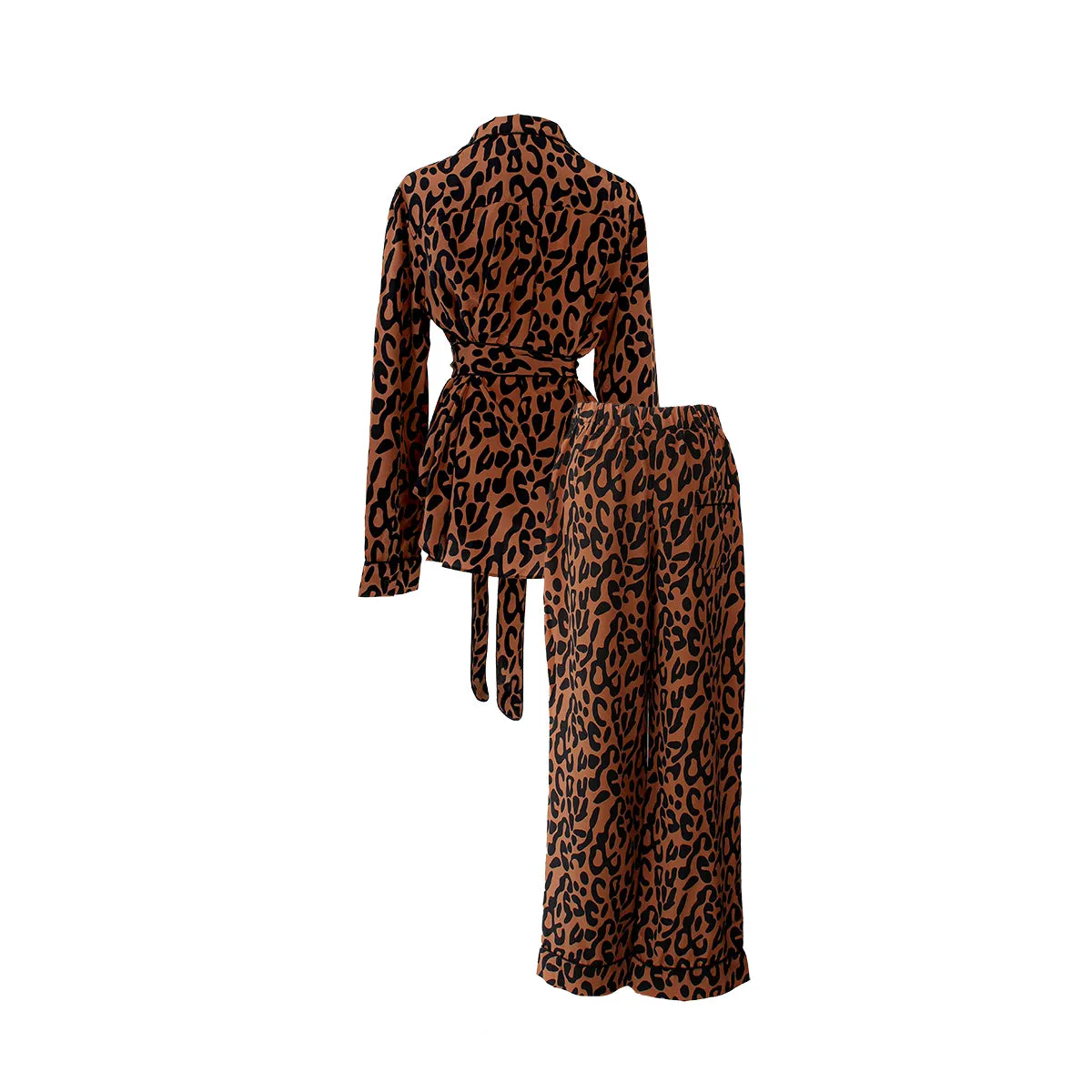 Bette Lounge Silk Set Leopard