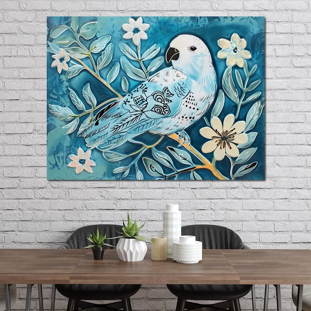 Bird's Serenade of Spring Blossoms