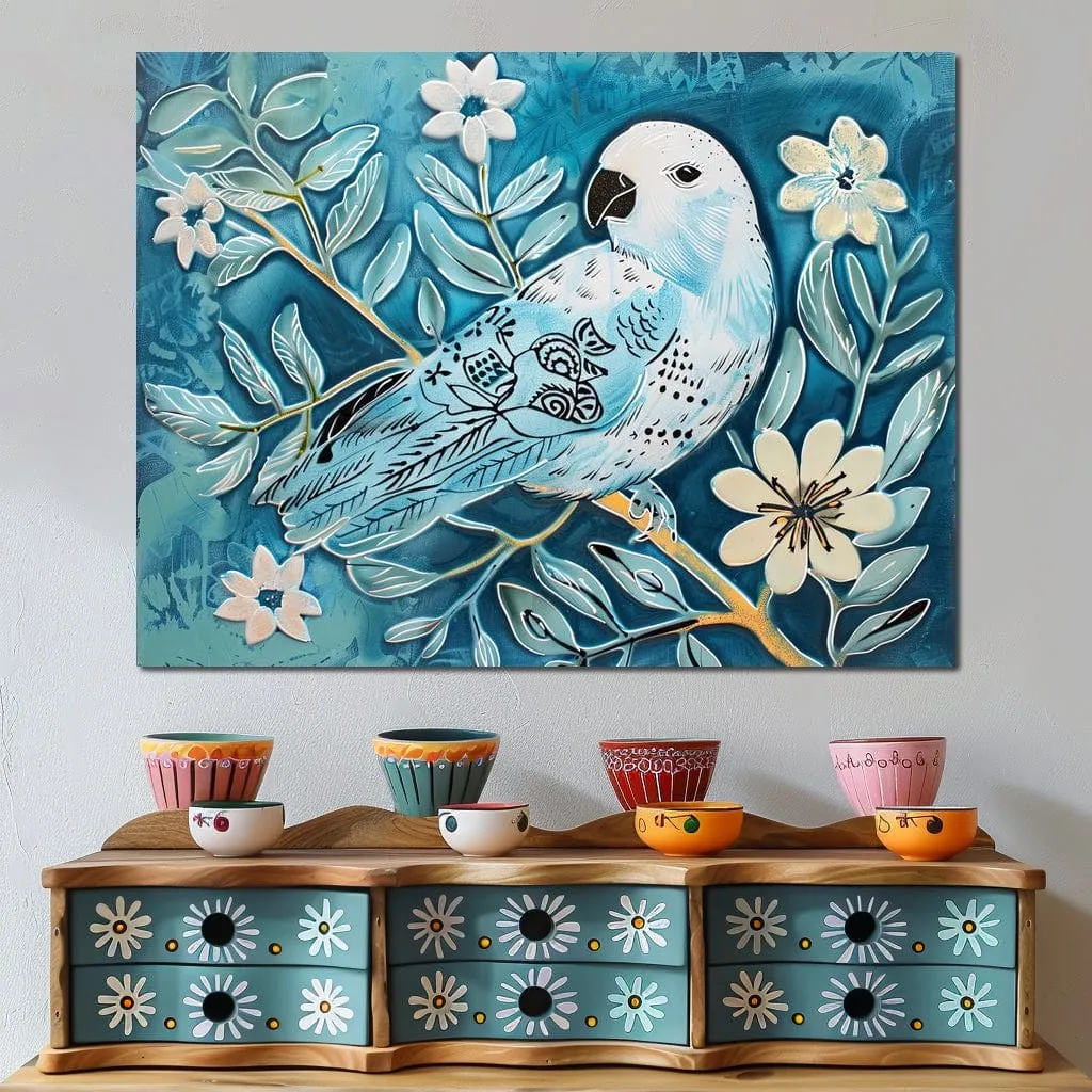Bird's Serenade of Spring Blossoms