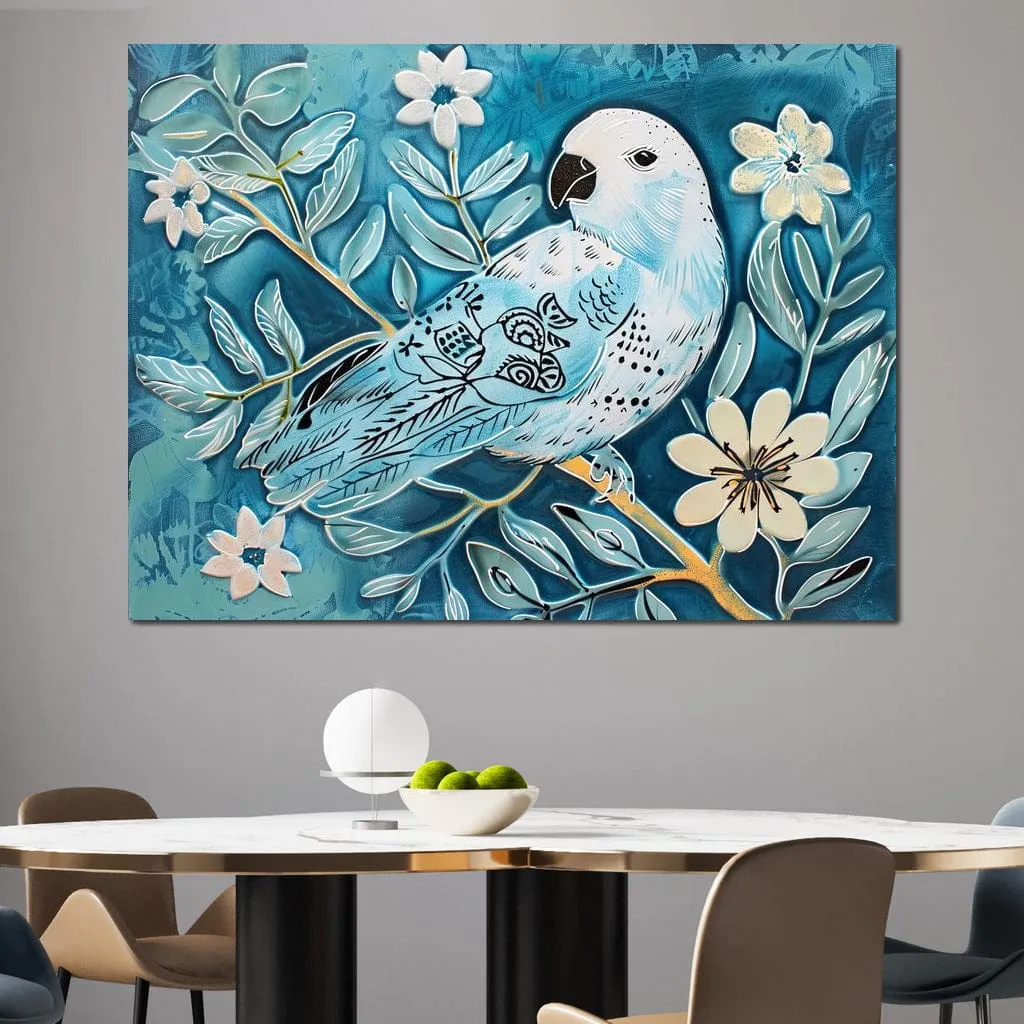 Bird's Serenade of Spring Blossoms