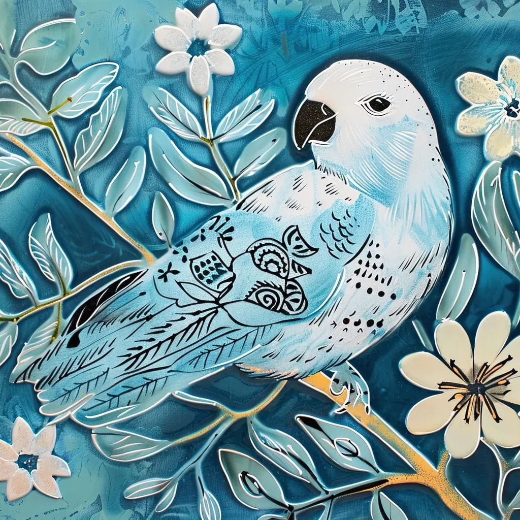 Bird's Serenade of Spring Blossoms