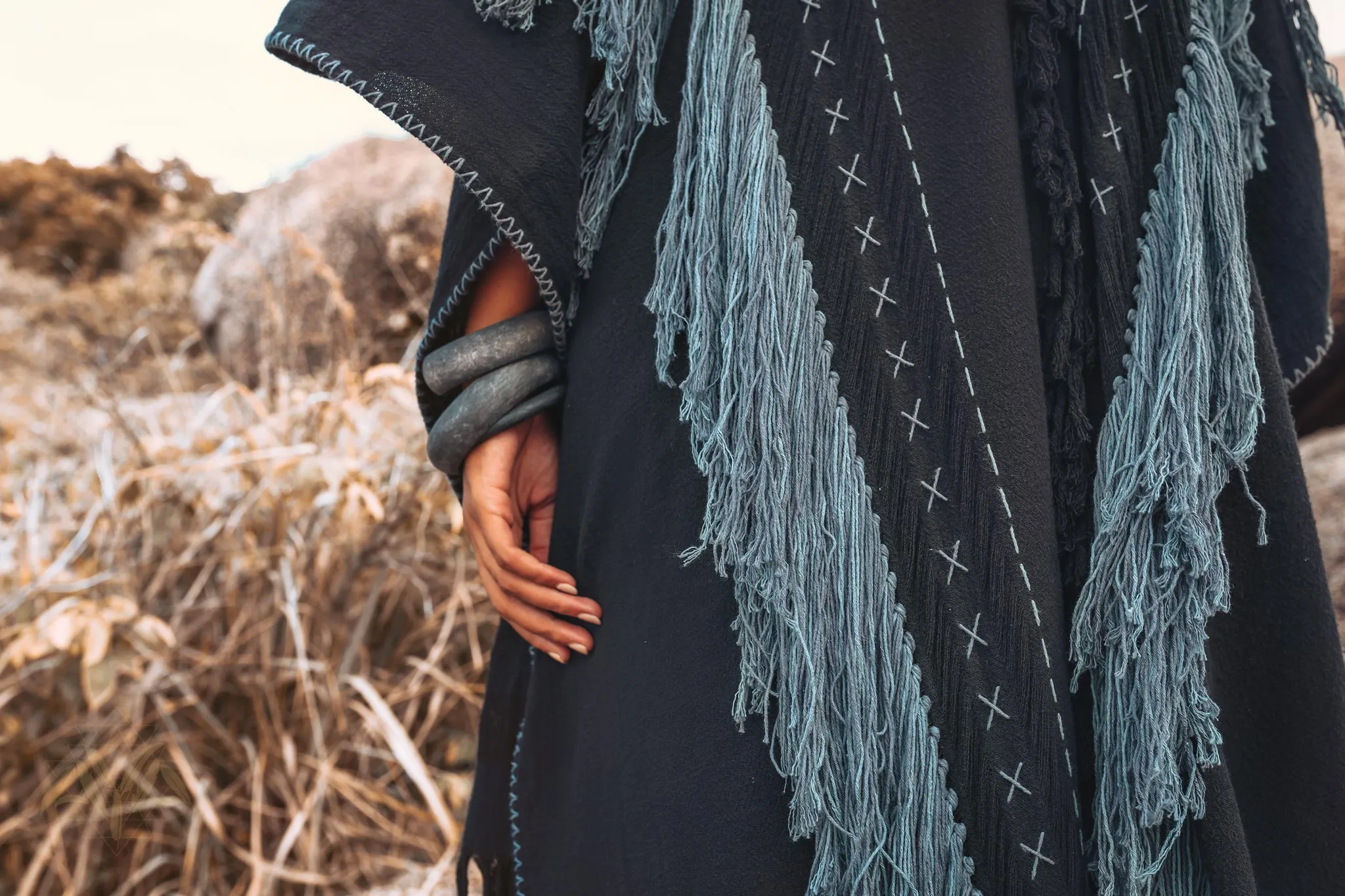 Black Poncho • Bohemian Poncho • Plus Size Clothing