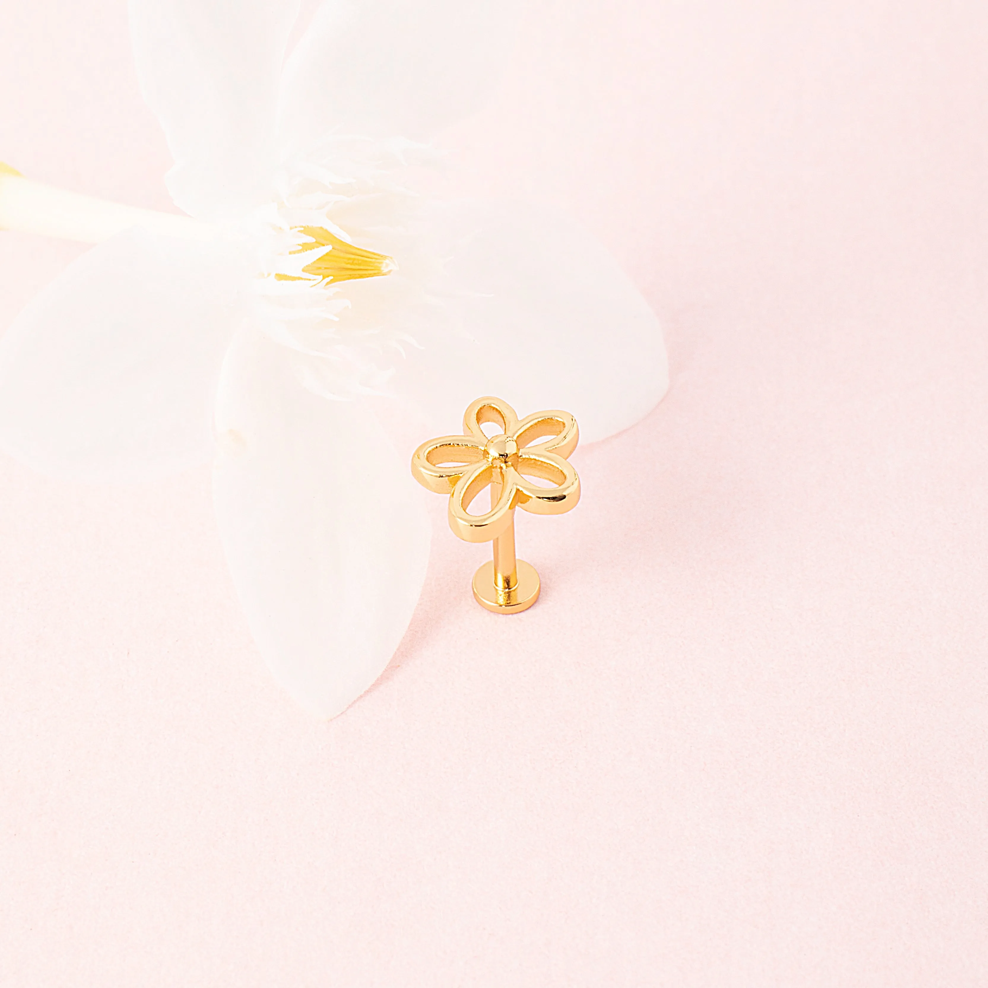 Blooming Flower Flatback Earring