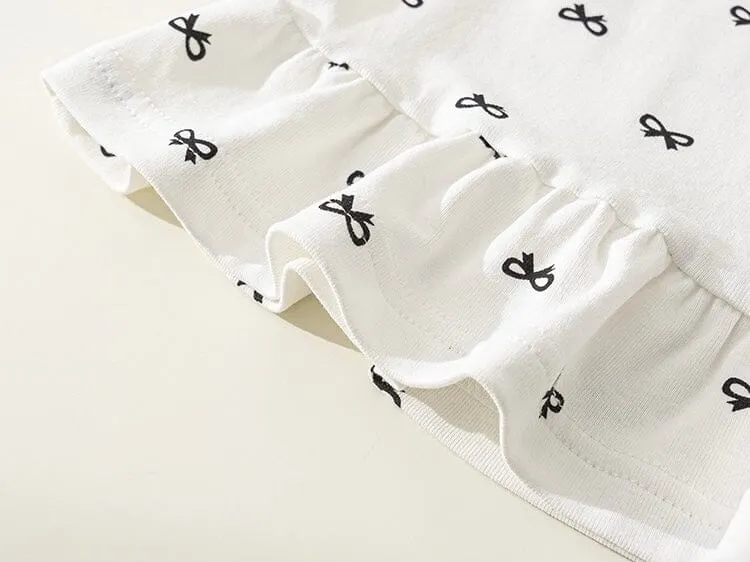 Bowknot Summer Ruffle Tank Top