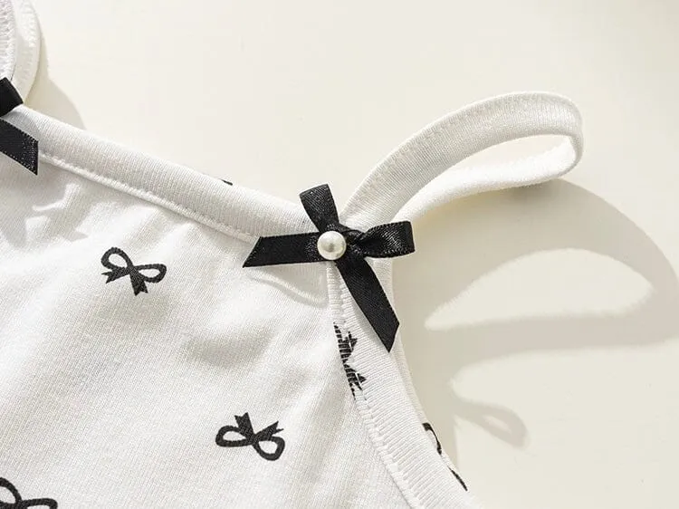 Bowknot Summer Ruffle Tank Top