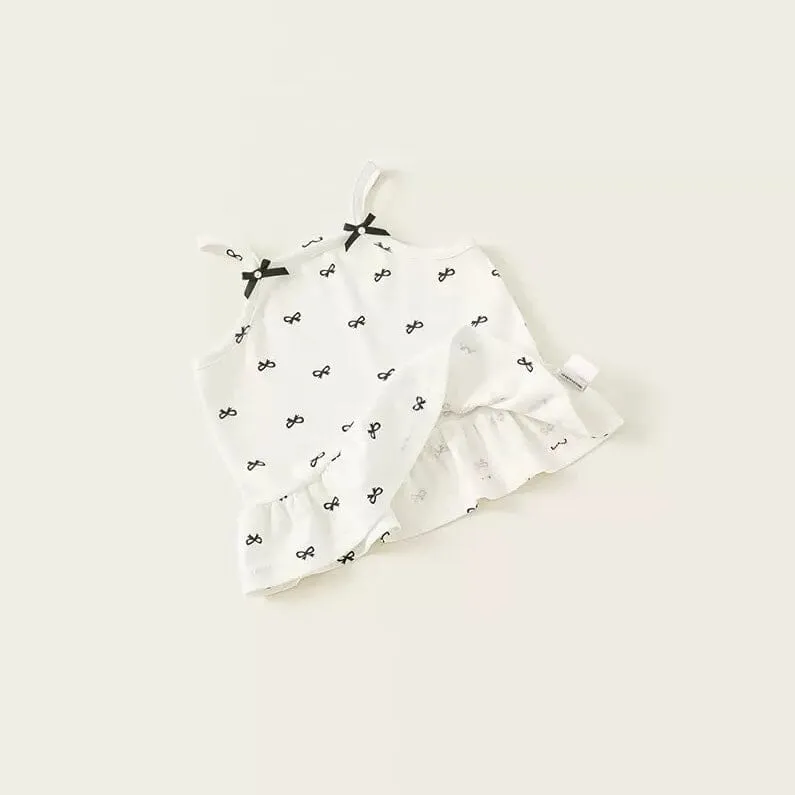 Bowknot Summer Ruffle Tank Top