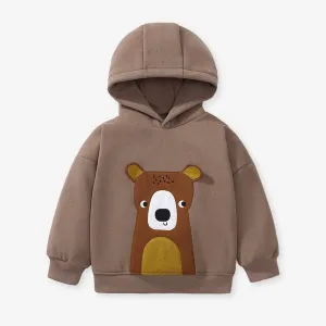 Brown Bear Fleece Hooded Sweatshirt