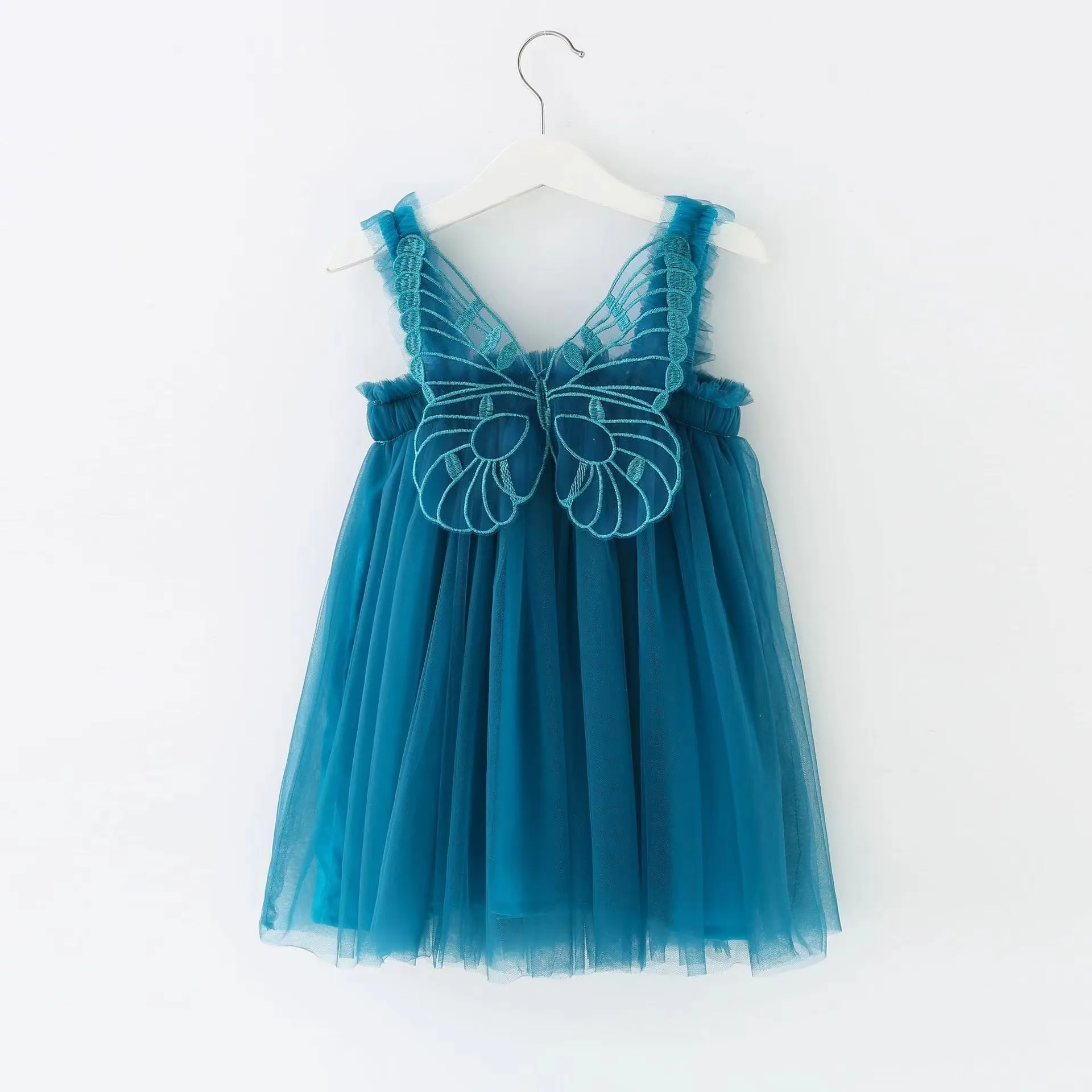 Butterfly Princess Sleeveless Tulle Dress