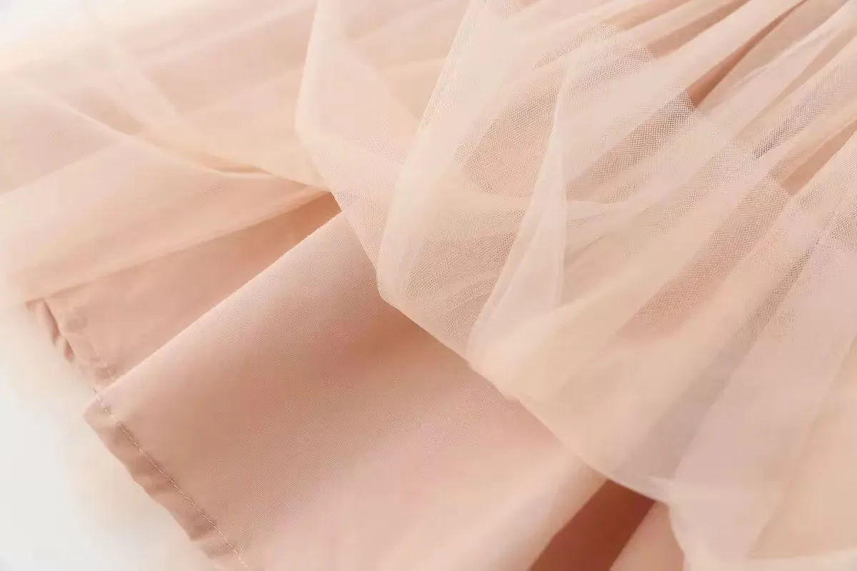 Butterfly Princess Sleeveless Tulle Dress