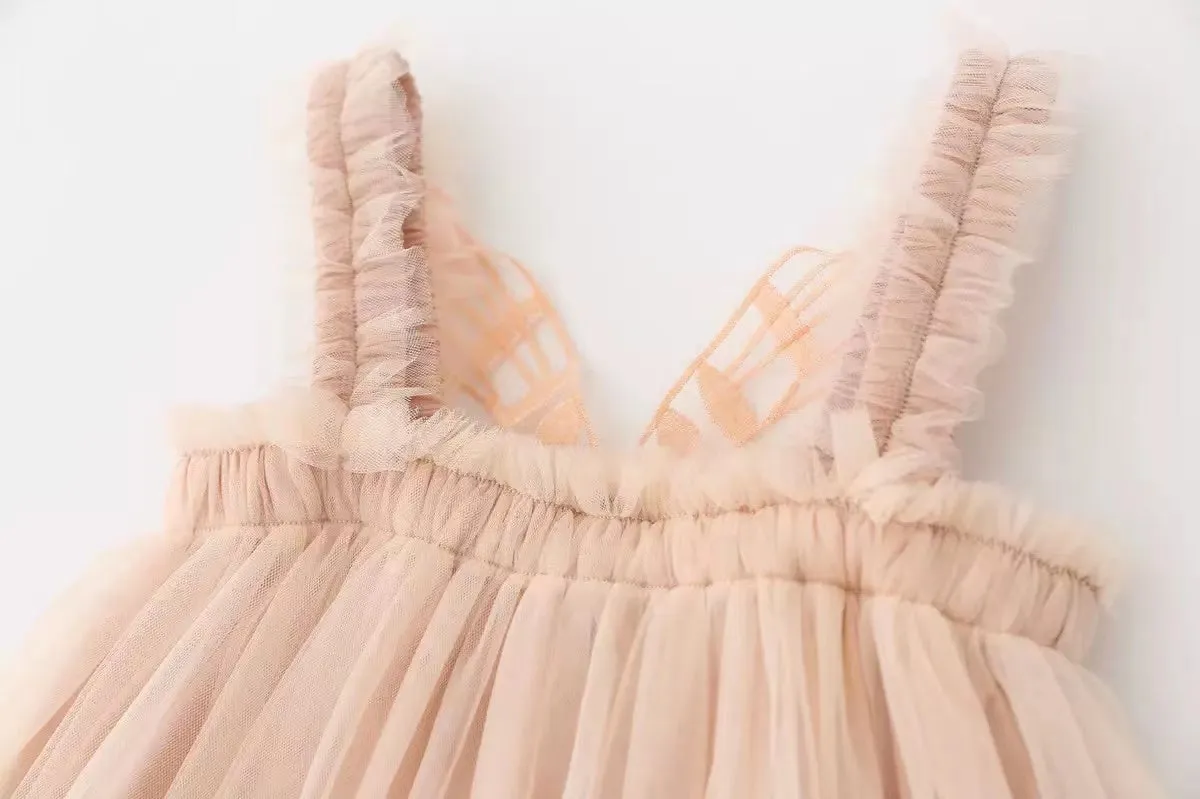 Butterfly Princess Sleeveless Tulle Dress