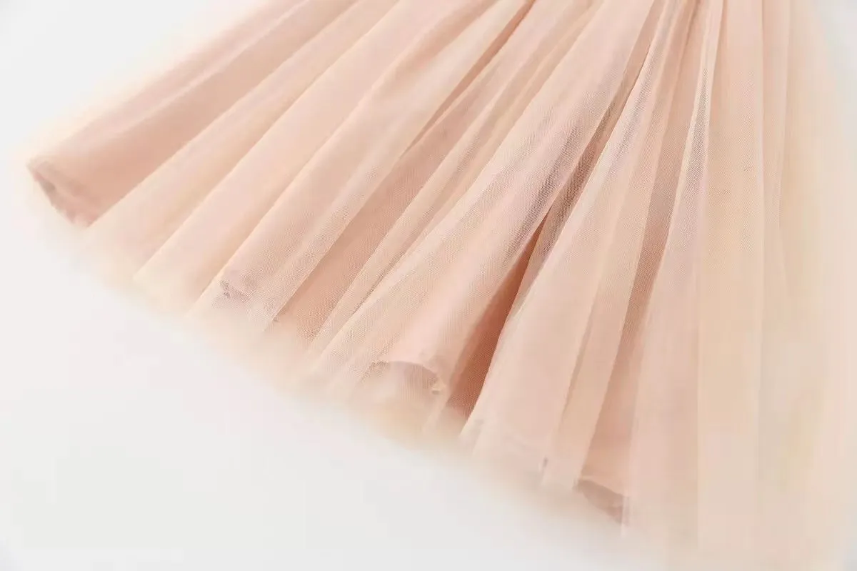Butterfly Princess Sleeveless Tulle Dress