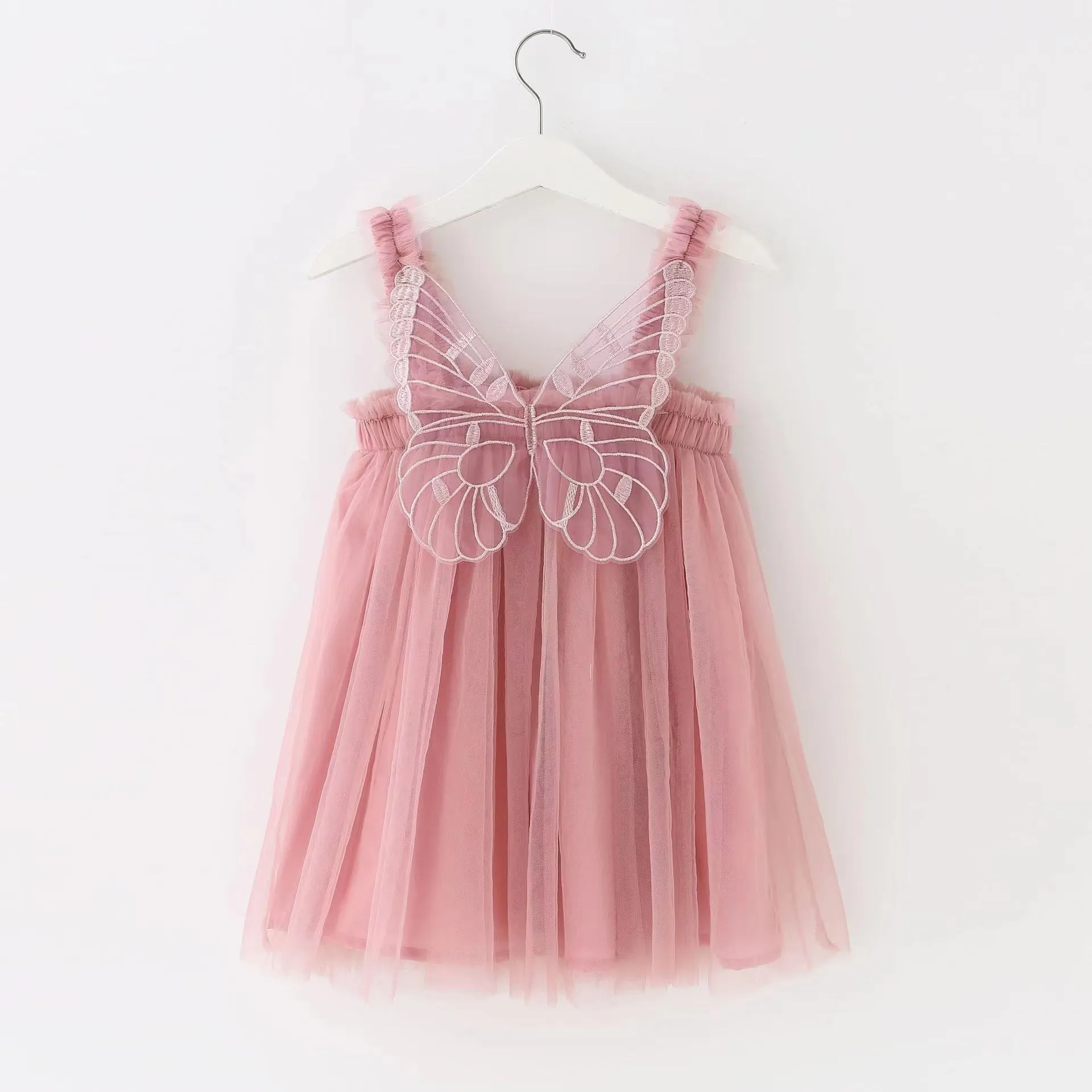 Butterfly Princess Sleeveless Tulle Dress