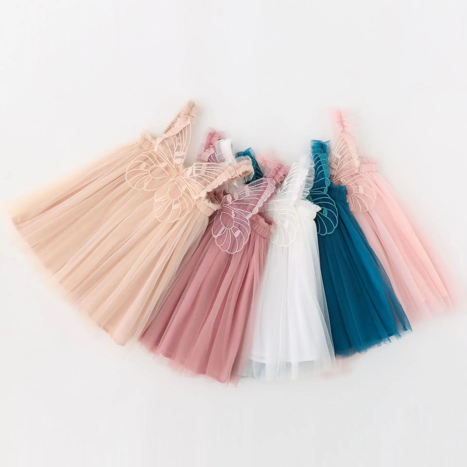 Butterfly Princess Sleeveless Tulle Dress