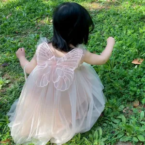 Butterfly Princess Sleeveless Tulle Dress