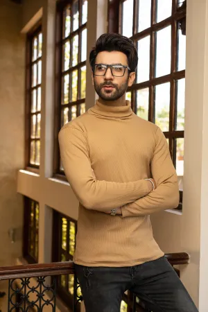 Caramel brown Men's highneck