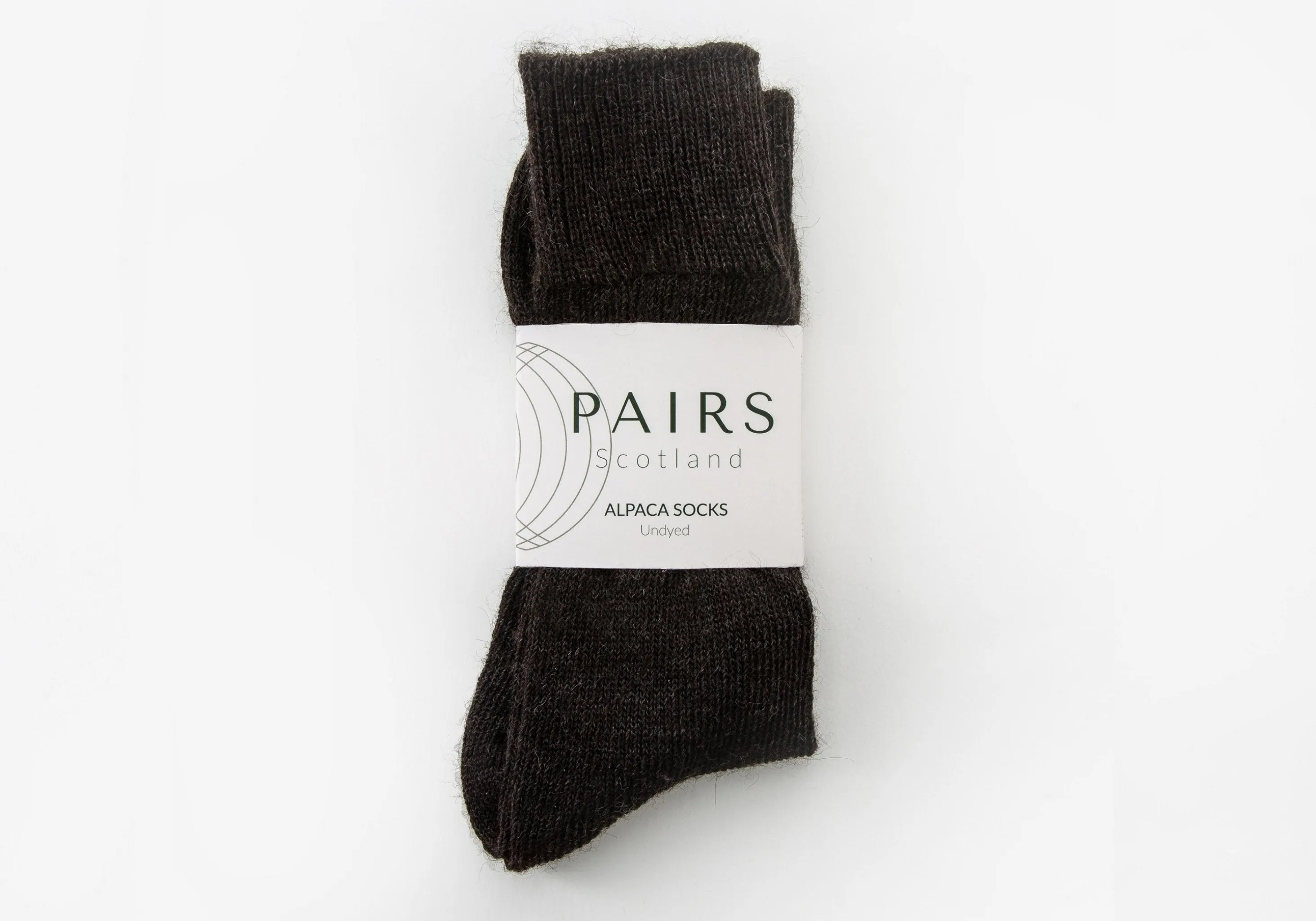 Charcoal Black Undyed Alpaca Socks  - Made in Britain