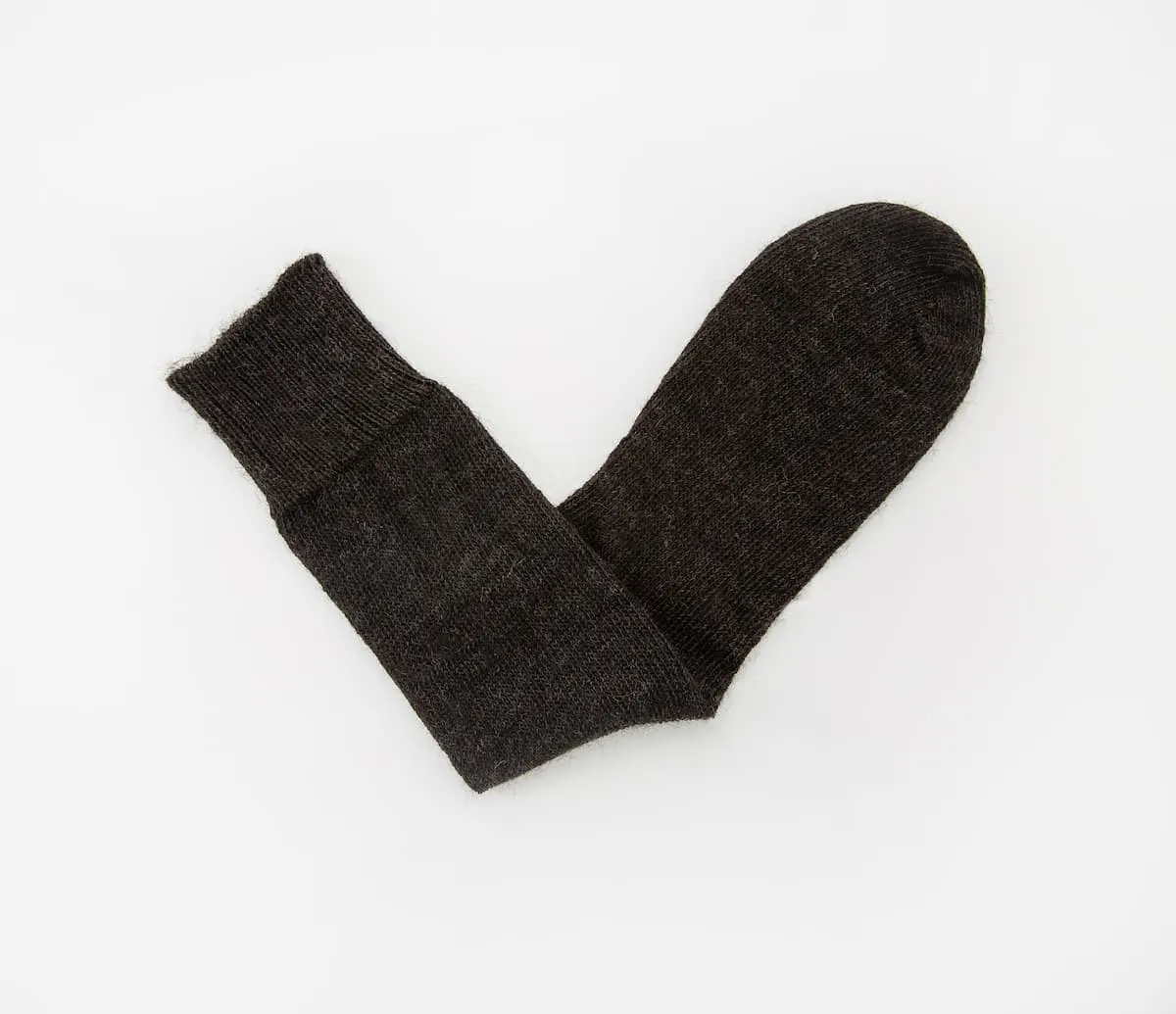 Charcoal Black Undyed Alpaca Socks  - Made in Britain