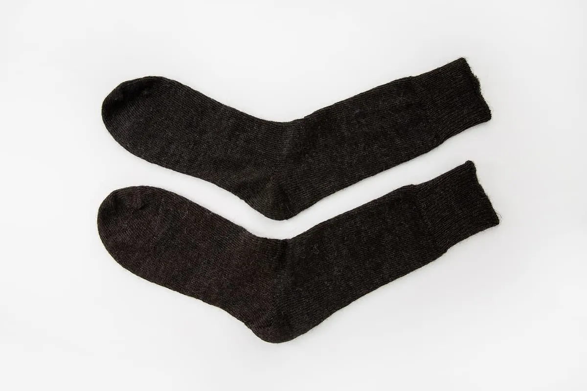 Charcoal Black Undyed Alpaca Socks  - Made in Britain