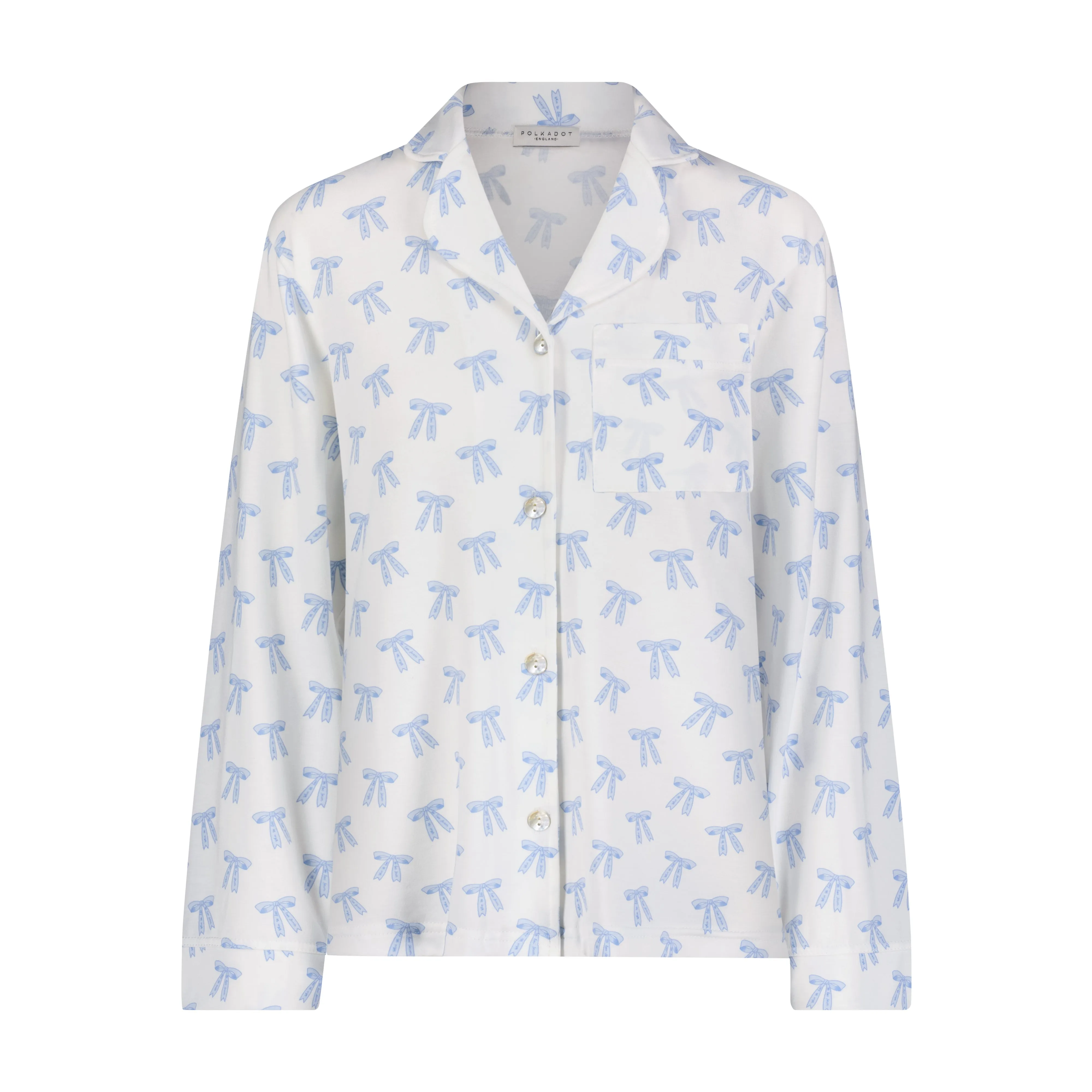 CHARLEY Pajama Set in BLUE FOREVER LOVE BOW Print -NEW COLOR