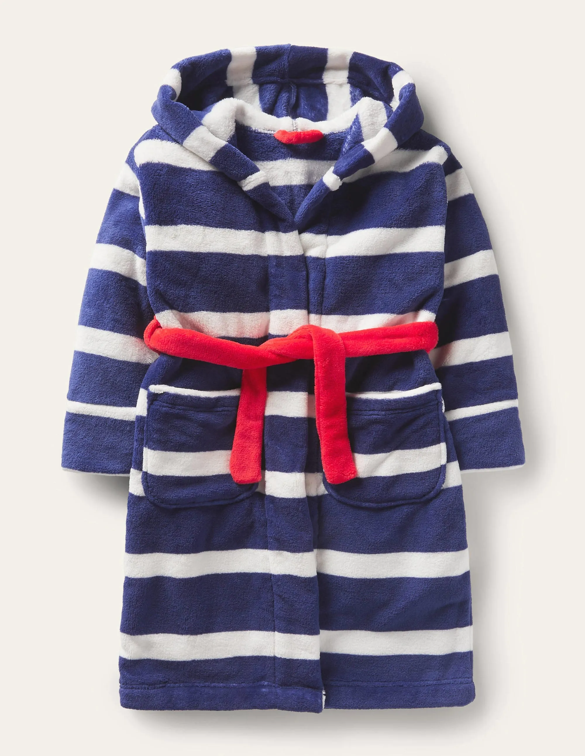 Cosy Dressing Gown-Starboard Blue/Ivory