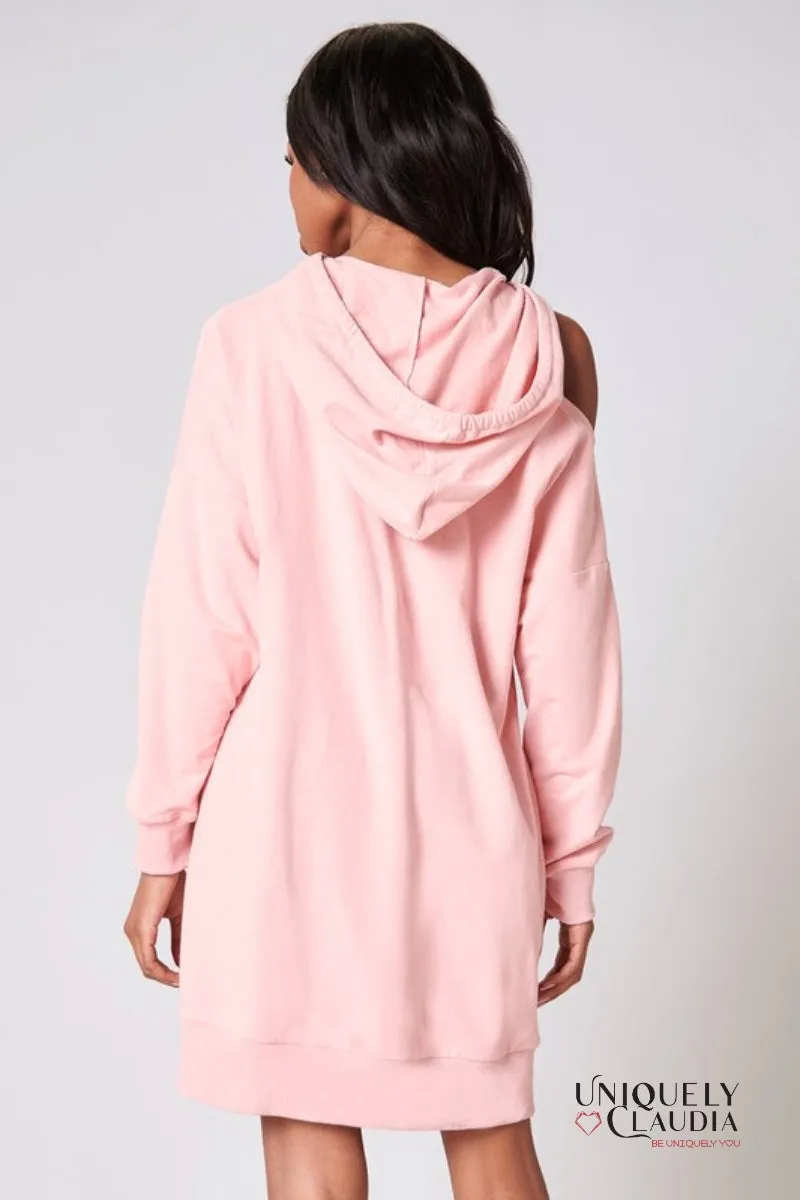 Deanna Cut Out French Terry Hoodie Dress