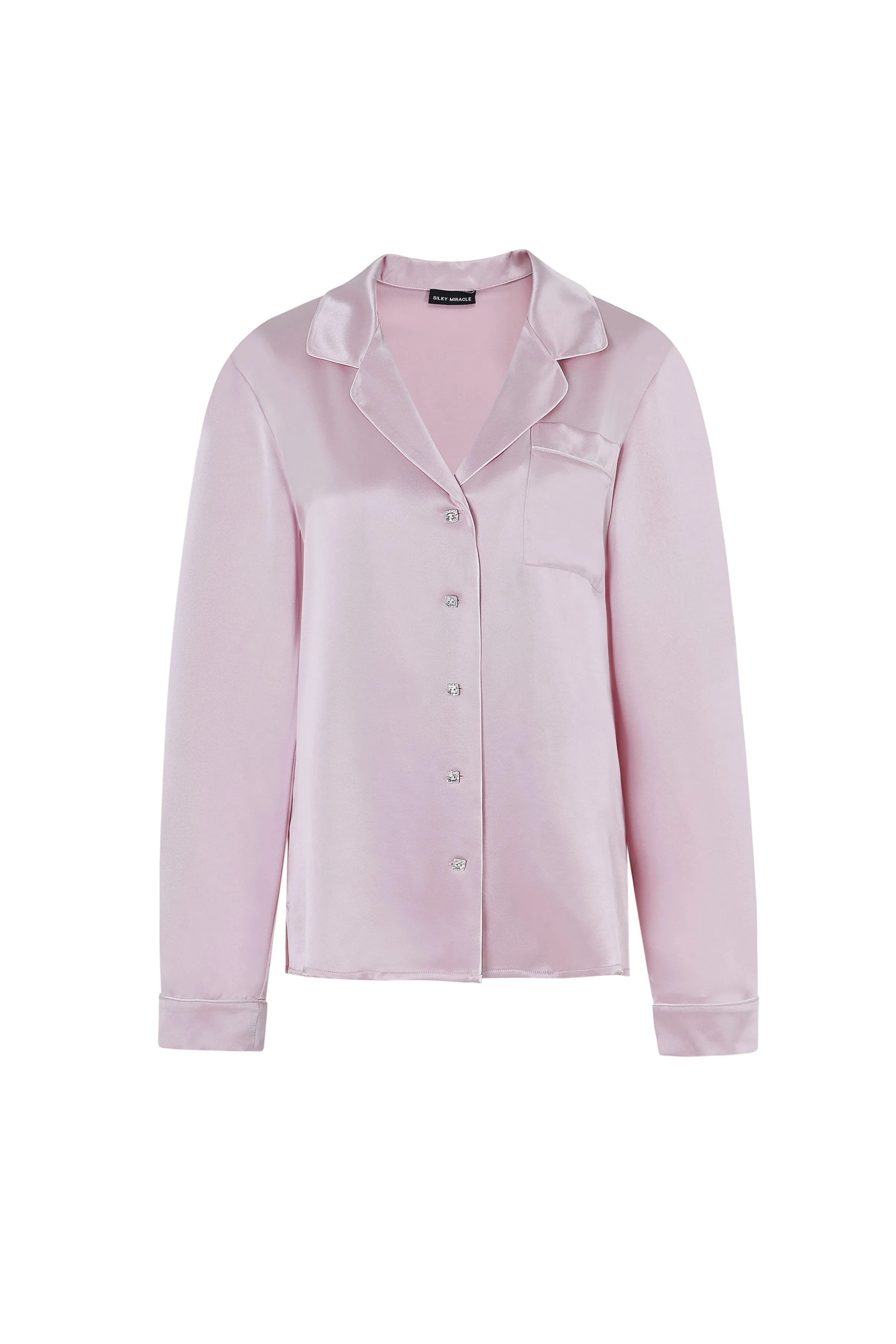 Dusty Nude Pink Silk Pyjama Set