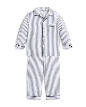 FEARRINGTON LIFESTYLE COLLECTION - CHILDREN'S TWILL NAVY FRENCH TICKING PAJAMA SET
