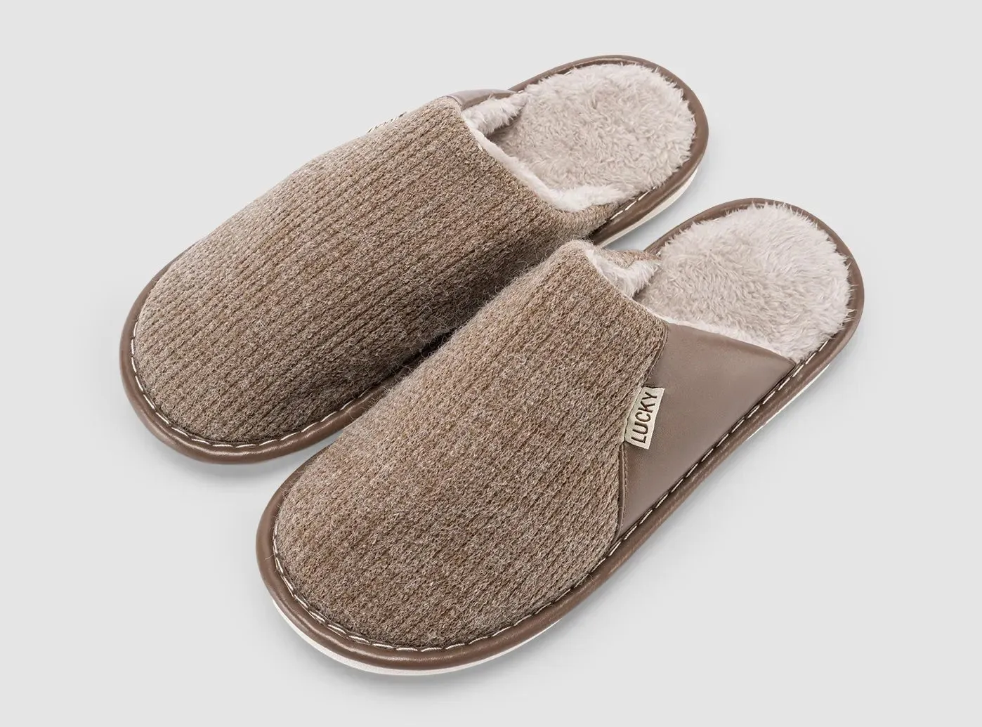 FitVille Men's Cozy Winter Fleece Slippers