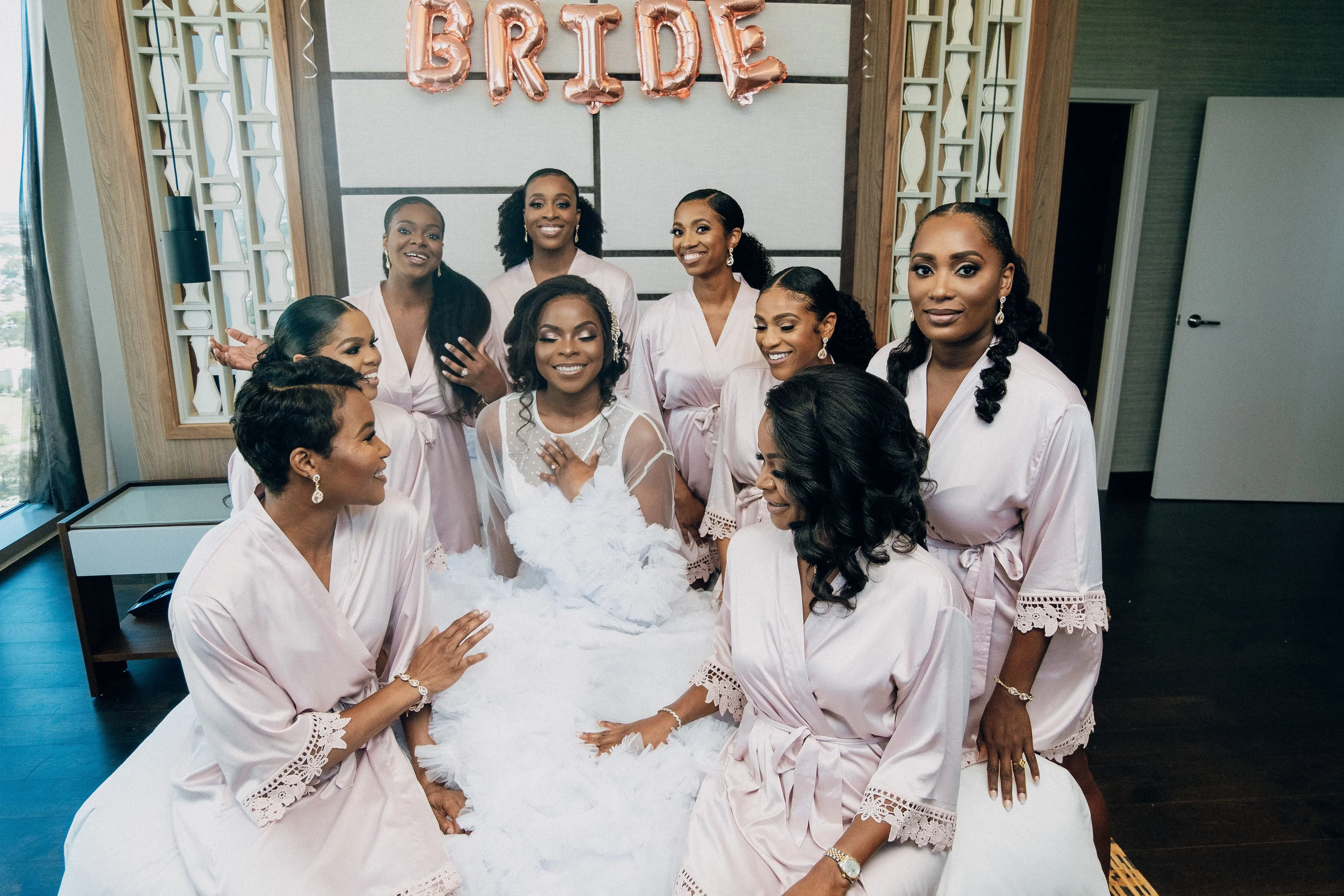Glam Bridal Ruffle Robe