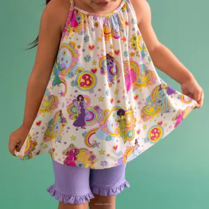 Groovy Barbie™ and Friends Sleeveless Top Ruffled Short Set