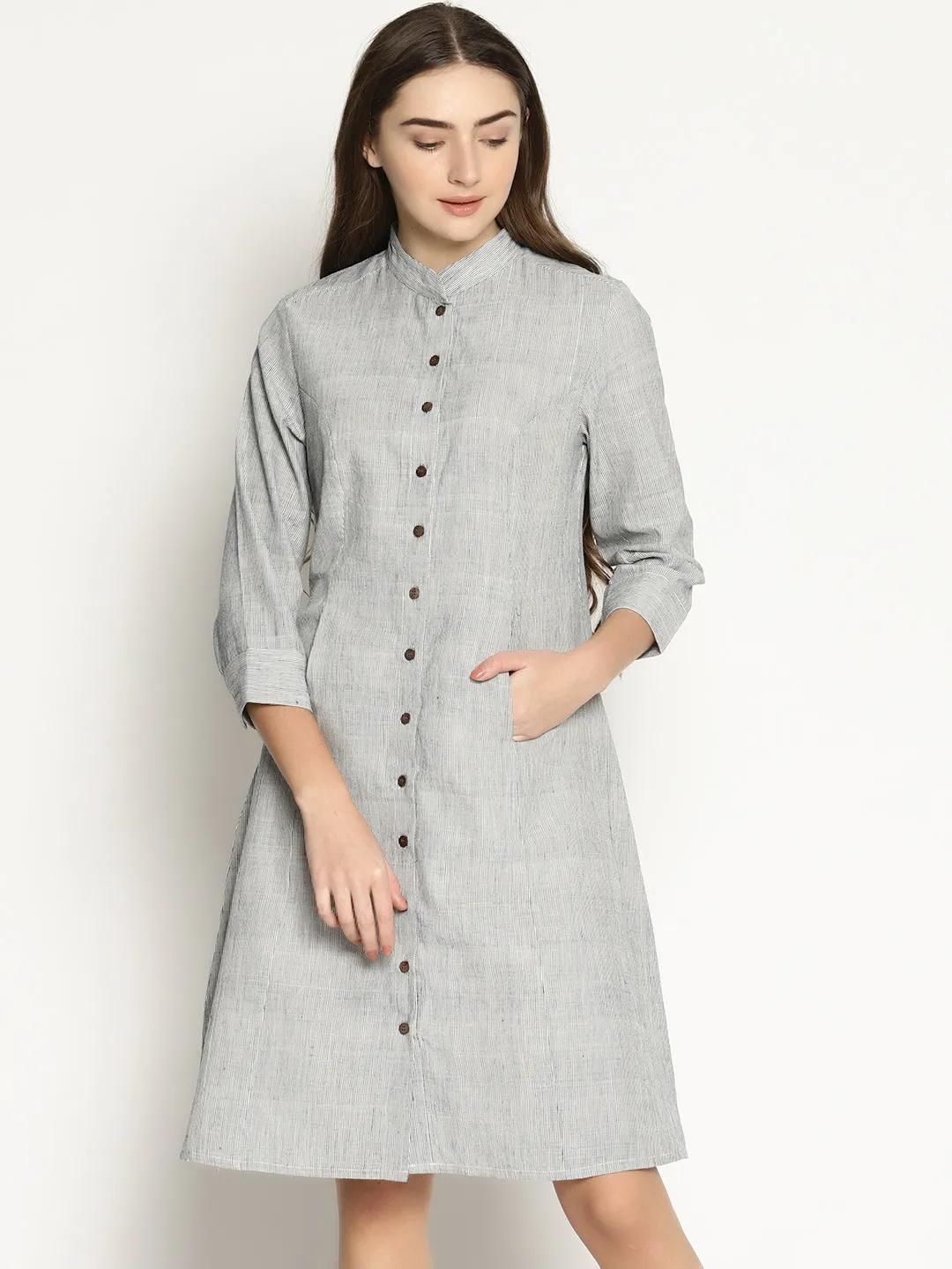 Handwoven Cotton Striped Dress