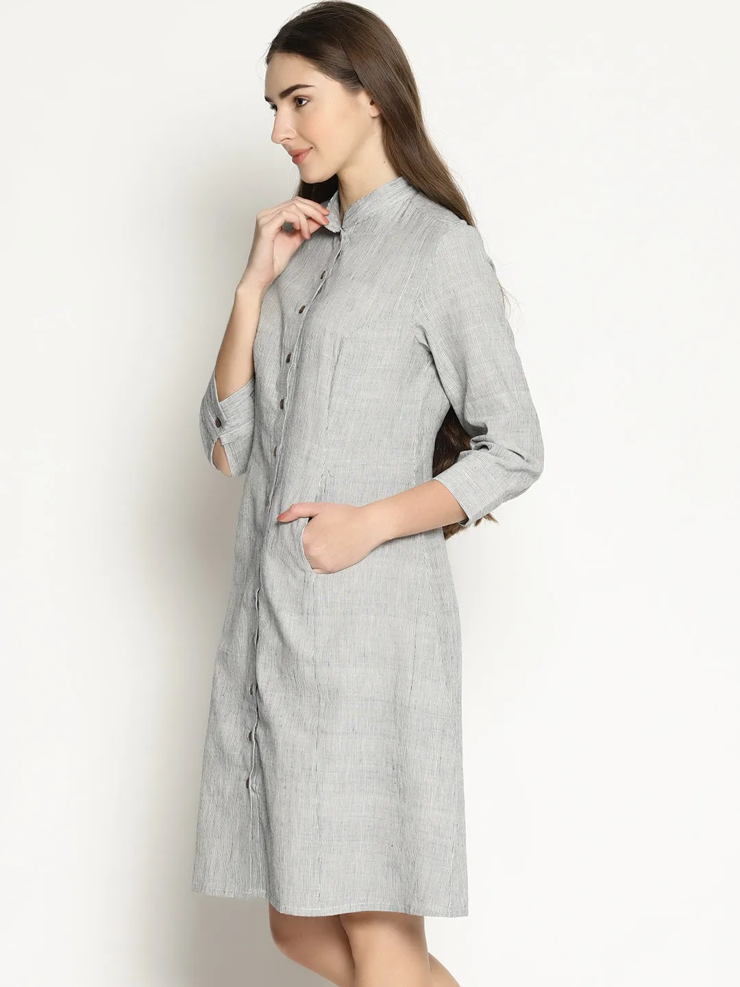 Handwoven Cotton Striped Dress