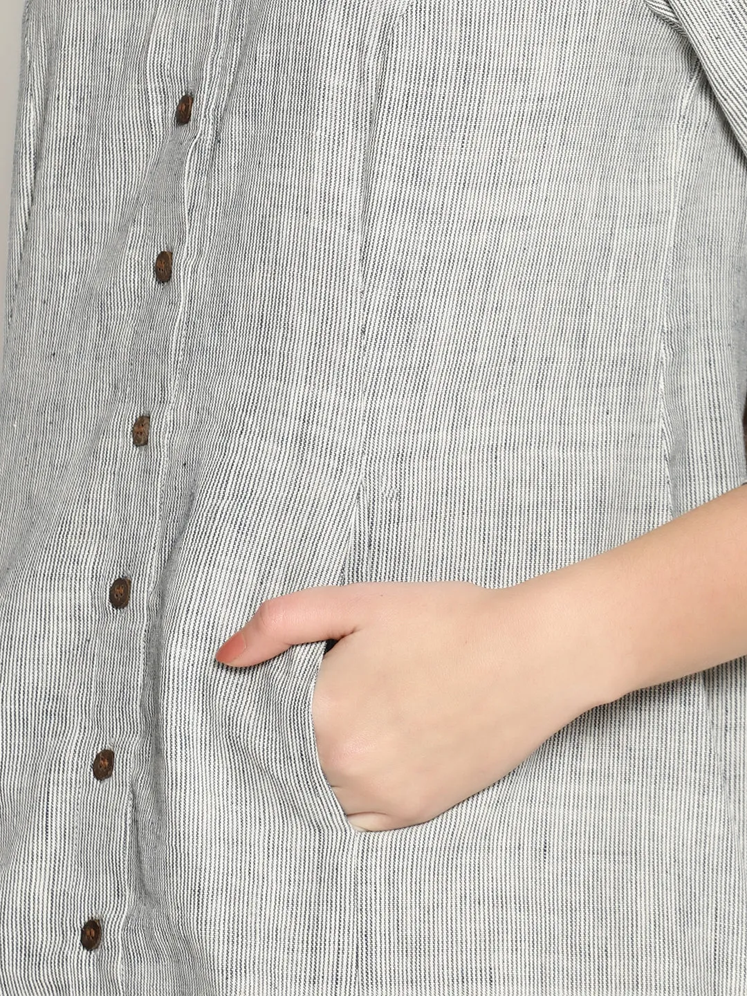 Handwoven Cotton Striped Dress