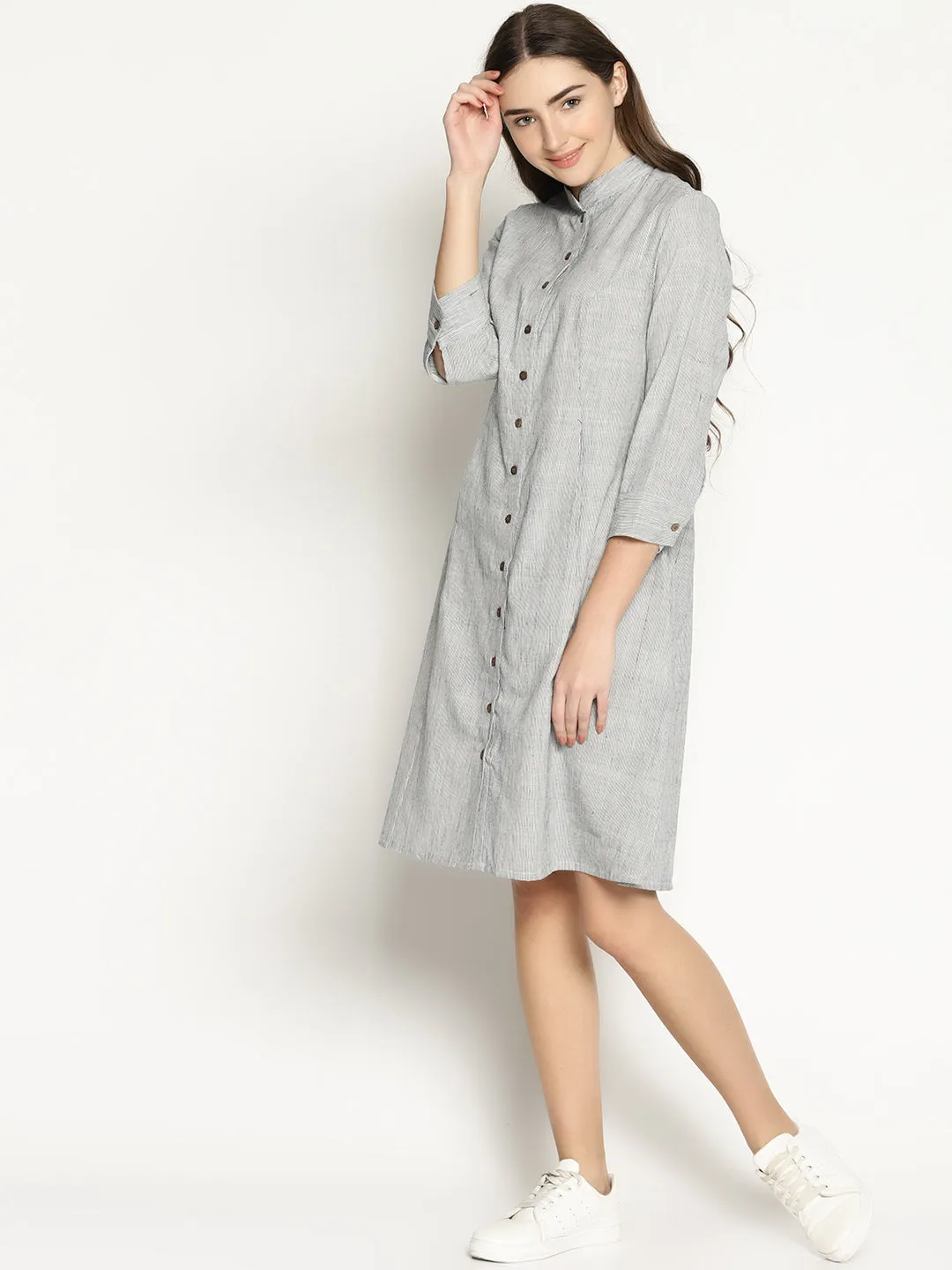 Handwoven Cotton Striped Dress