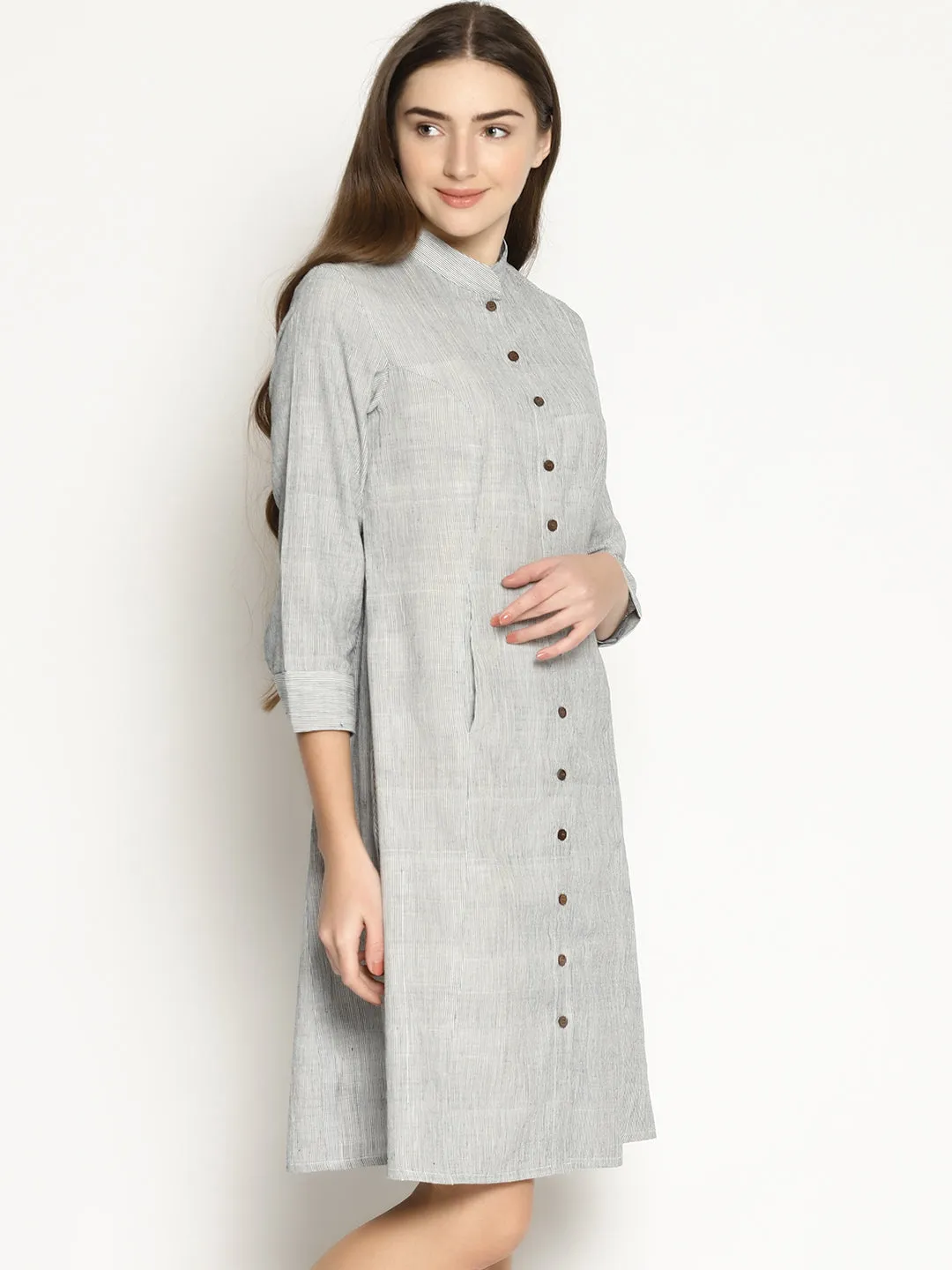 Handwoven Cotton Striped Dress