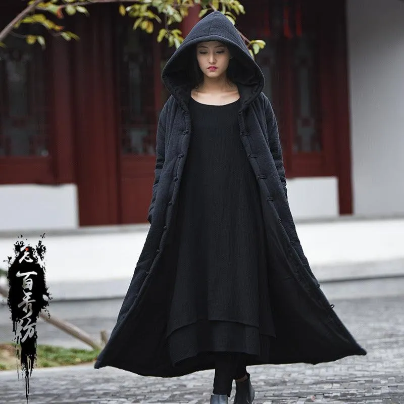 Hooded retro witch robe