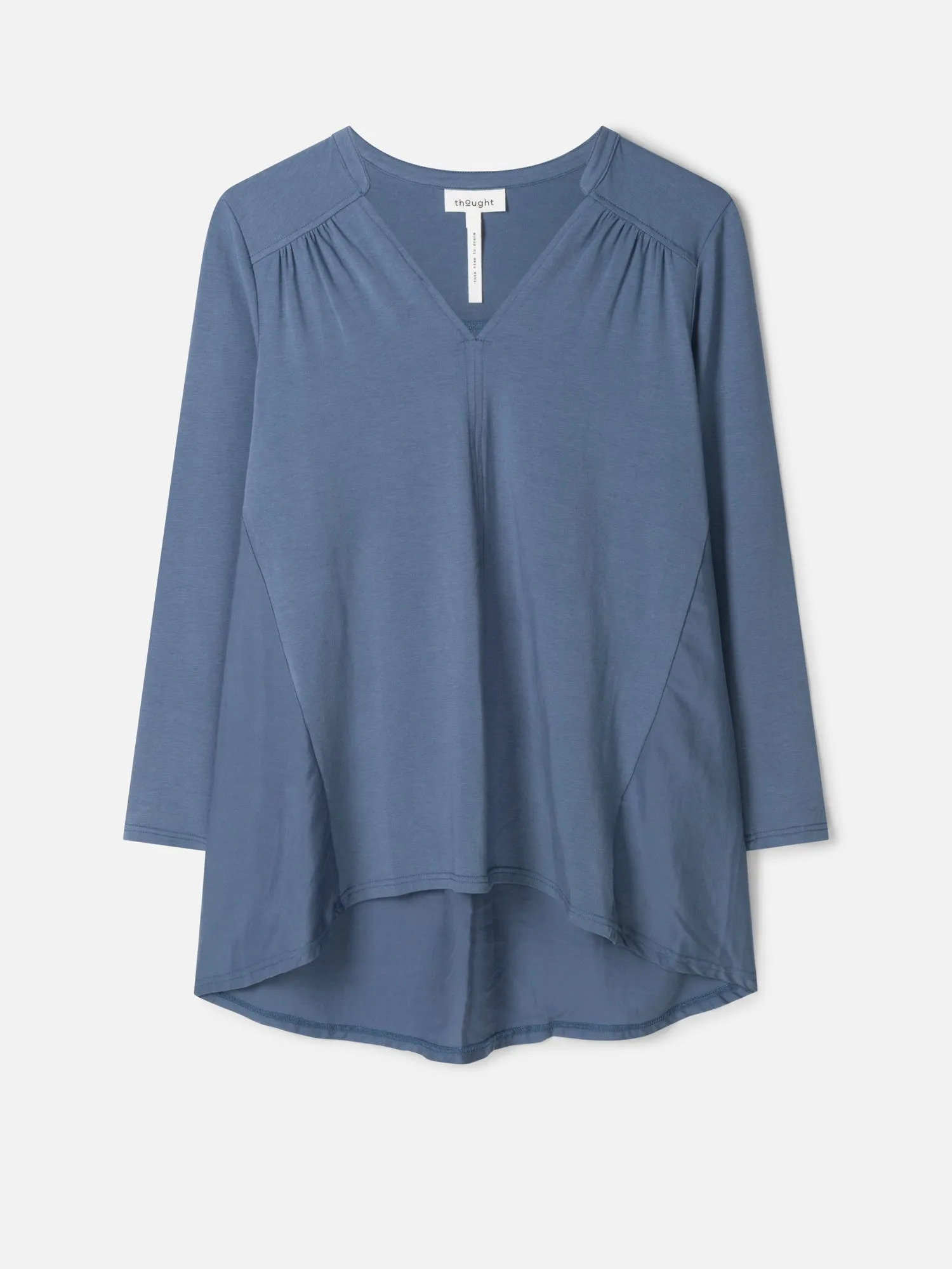 Illiana Organic Cotton And Tencel™ Jersey Top - Storm Blue