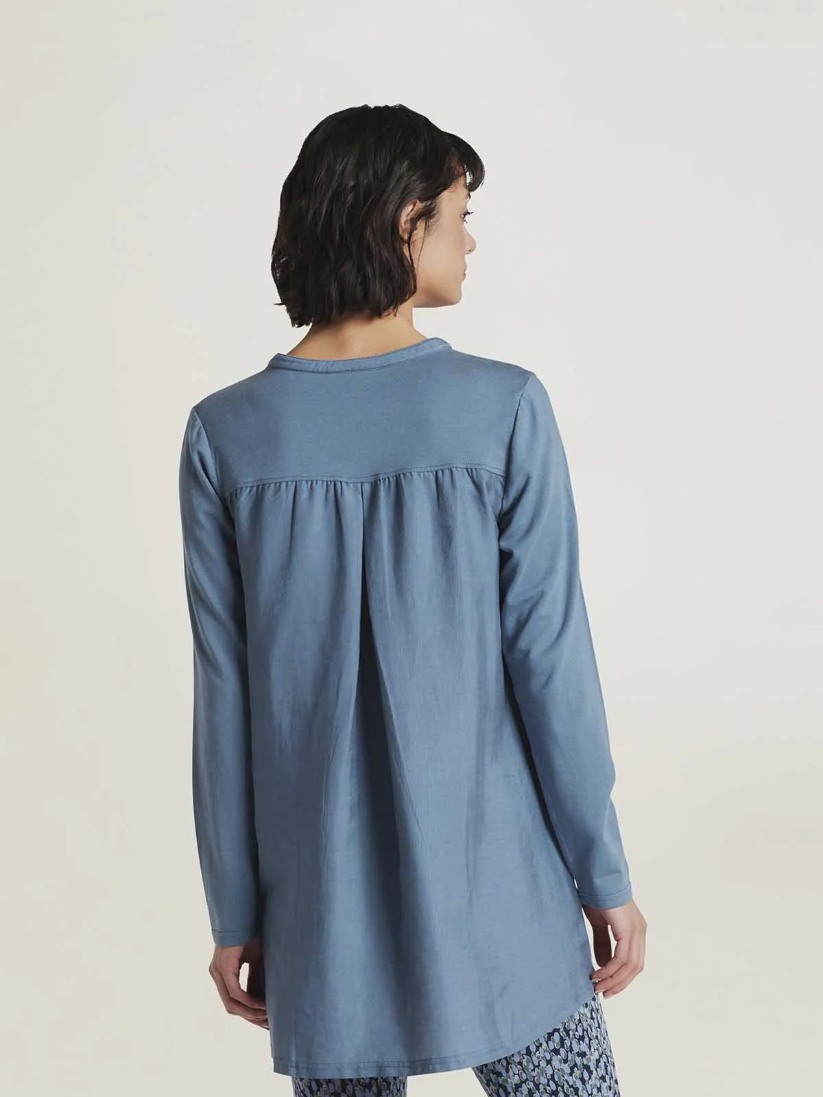Illiana Organic Cotton And Tencel™ Jersey Top - Storm Blue