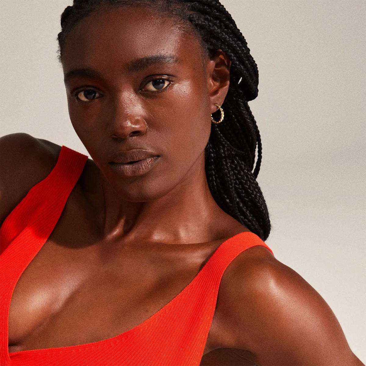 Kalila Gold Plated Twirl Hoops