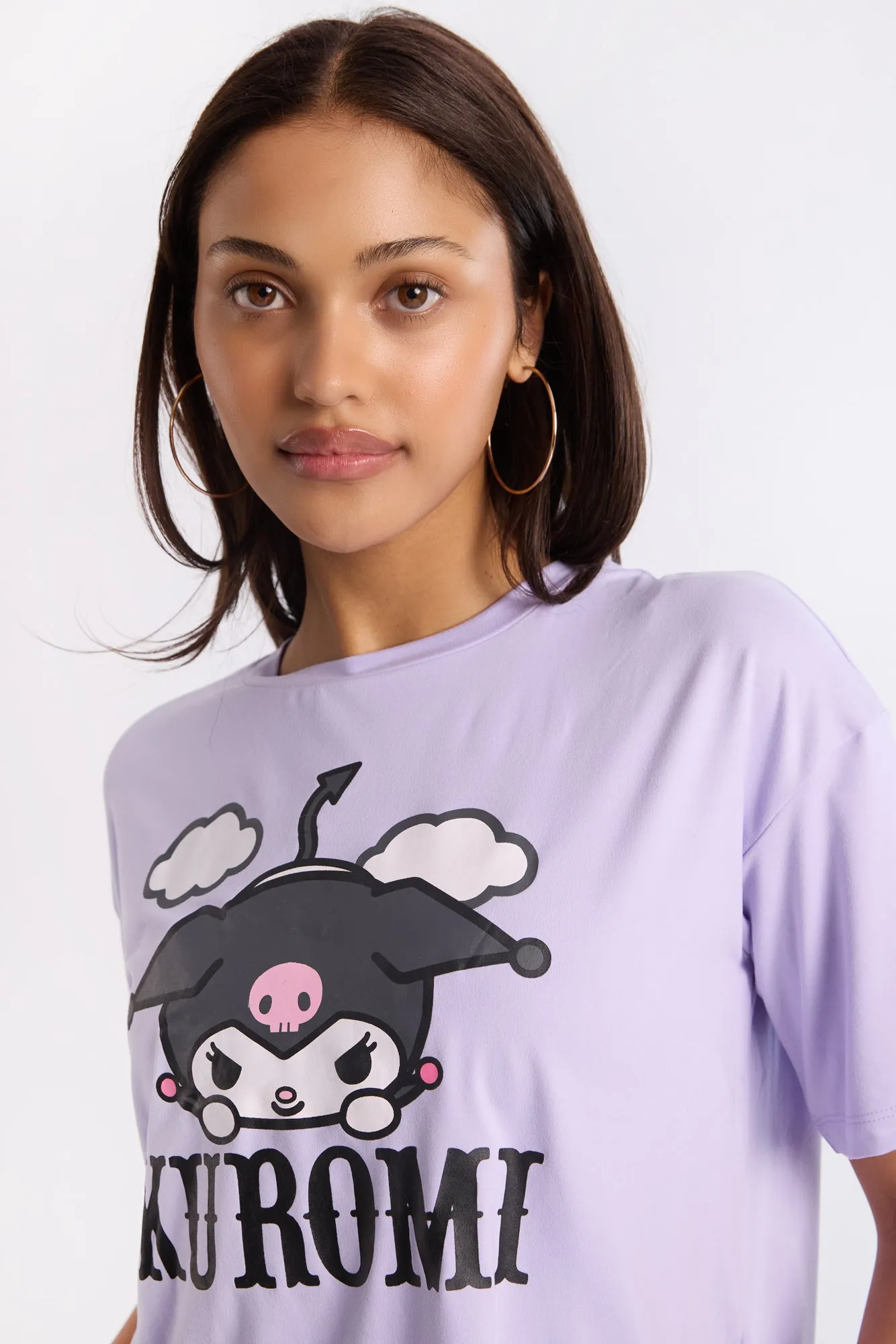 Kuromi Super Soft Pajama Tee And Jogger 2-Piece Set